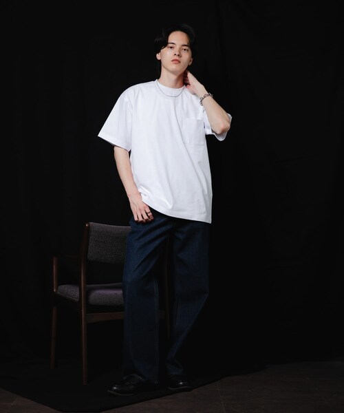 SENSE OF PLACE by URBAN RESEARCH(センスオブプレイスバイアーバンリサーチ)の「『UR TECH ひやサラクール』リラックスポケットTシャツ(Tシャツ/カットソー・メンズ・WHITE/BLACK/BROWN/L.YELLOW・M/L)」の18枚目の写真