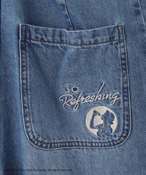 VIS(ビス)の「【Coca-Cola】VIS別注エンブロイダリーサロペット(サロペット/オーバーオール・レディース・ブルー系/ピンク・F)」の20枚目の写真