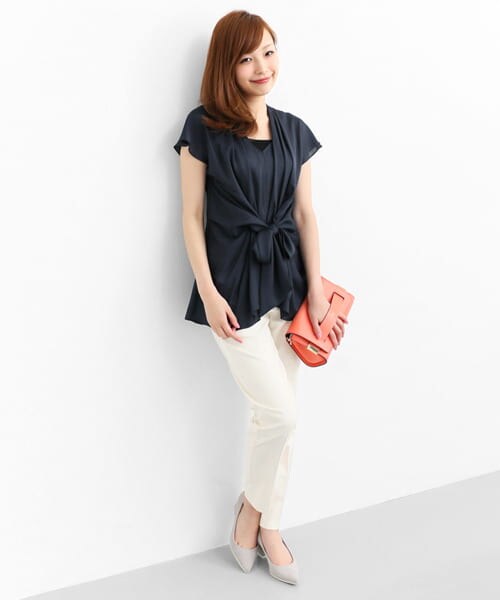 URBAN RESEARCH ROSSO（アーバンリサーチロッソ）の「前リボンブラウス（シャツ/ブラウス・レディース・LIGHT GRAY/BEIGE/NAVY・FREE）」の11枚目の写真