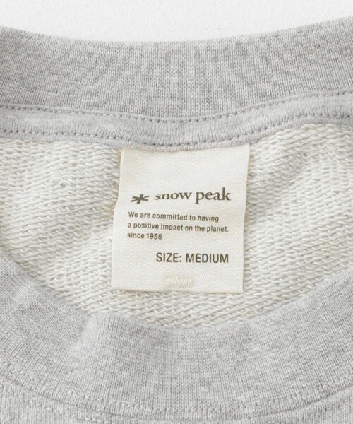 URBAN RESEARCH DOORS（アーバンリサーチドアーズ）の「Snow Peak Apparel　RecycledCottonSweatCrew（スウェット・メンズ・Oatmeal/Black/M.Grey・M/L/XL）」の18枚目の写真