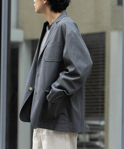 URBAN RESEARCH DOORS(アーバンリサーチドアーズ)の「FORK&SPOON キャリーマンテーラードジャケット(テーラードジャケット・メンズ・NAVY/CHARCOAL・4/5)」の6枚目の写真