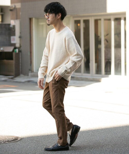 URBAN RESEARCH ROSSO（アーバンリサーチロッソ）の「『XLサイズあり』ウールシャギーニット（ニット/セーター・メンズ・KHAKI/IVORY/GREIGE/GRAY/NAVY/BLACK・S/M/L/XL）」の14枚目の写真