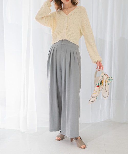 URBAN RESEARCH ROSSO（アーバンリサーチロッソ）の「ライトタックパンツ（その他パンツ・レディース・L.GRAY/OFF WHITE・36/38）」の2枚目の写真