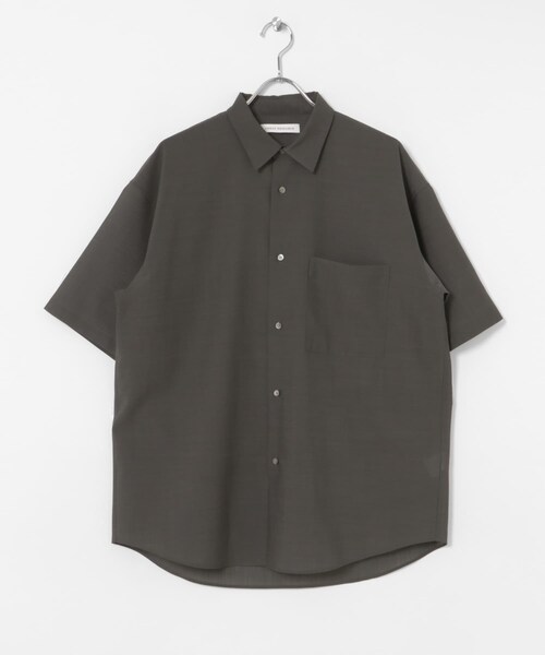 URBAN RESEARCH（アーバンリサーチ）の「ウォッシャブルウールサイロフィルショートスリーブシャツ（シャツ/ブラウス・メンズ・NAVY/BLACK/CHARCOAL・M/L/XL）」の16枚目の写真