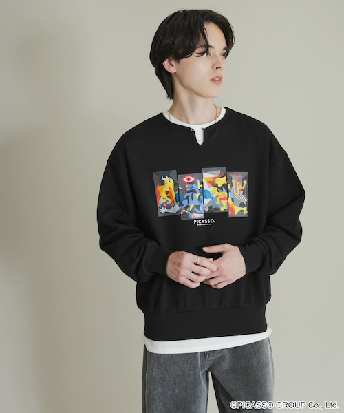 SENSE OF PLACE by URBAN RESEARCH(センスオブプレイスバイアーバンリサーチ)の「PICASSO スキッパースウェット(スウェット・メンズ・BLACK/GRAY/MINT・M/L)」の7枚目の写真