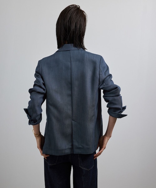 ROPE'（ロペ）の「バックサテンダブルブレストジャケット（テーラードジャケット・レディース・ベージュ/ネイビー/ネイビー系/ブラック・36/38）」の22枚目の写真