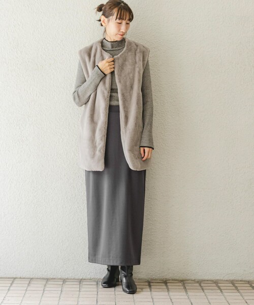 ITEMS URBANRESEARCH(アイテムズ アーバンリサーチ)の「裏起毛ポンチスカート(スカート・レディース・BLK/BRN/CHA・FREE)」の17枚目の写真