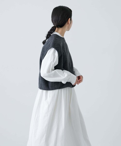 かぐれ（カグレ）の「ナッピングウール2WAYベスト（ベスト・レディース・BLACK/CHARCOAL・FREE）」の19枚目の写真