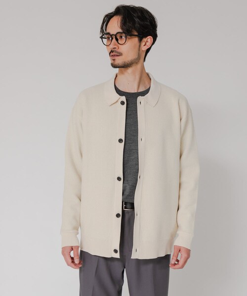 URBAN RESEARCH（アーバンリサーチ）の「モールリュクスポロカーディガン（カーディガン/ボレロ・メンズ・IVORY/CHARCOAL/BLACK・M/L）」の22枚目の写真