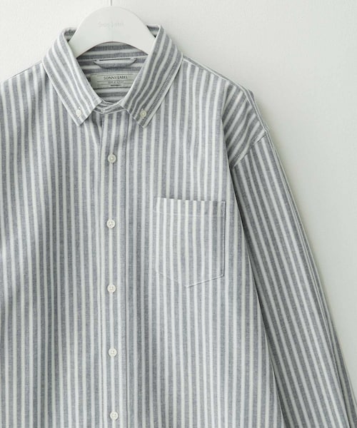 URBAN RESEARCH Sonny Label（アーバンリサーチサニーレーベル）の「抗菌オックスボタンダウン長袖シャツ（シャツ/ブラウス・メンズ・ホワイト/サックス/ネイビー/オフストライプ/ブルーストライプ・S/M/L/XL）」の5枚目の写真