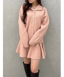 MERCURYDUO | 【追加生産】メランジニットセットアップ(ワンピース)