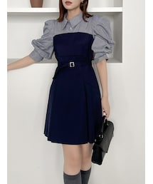 dazzlin | レイヤードシャツミニワンピース(ワンピース)