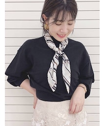 MERCURYDUO | スカーフ付ハイネックニット(ニット/セーター)