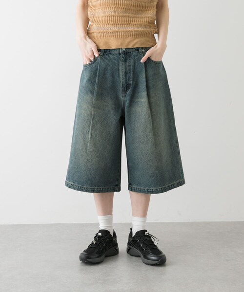 SENSE OF PLACE by URBAN RESEARCH（センスオブプレイスバイアーバンリサーチ）の「ニーレングスデニム（デニムパンツ・レディース・D.INDIGO/L.INDIGO・S/M）」の5枚目の写真