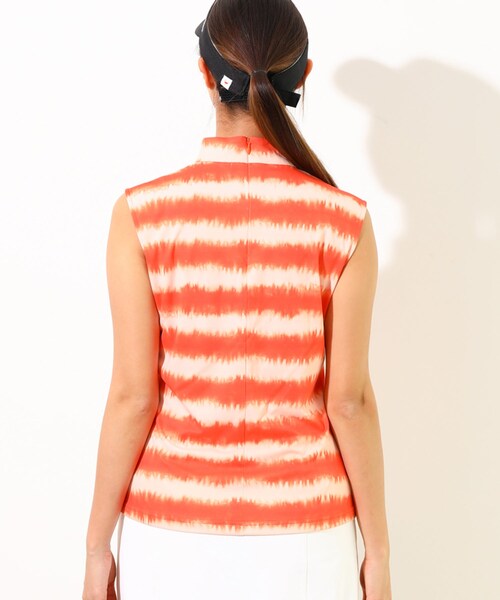 ROPE'（ロペ）の「【セットアップ対応】【UV】【吸水速乾】タイダイボーダーノースリーブプルオーバー（Tシャツ/カットソー・レディース・ブラック/ネイビー/オレンジ・L/M/S）」の20枚目の写真