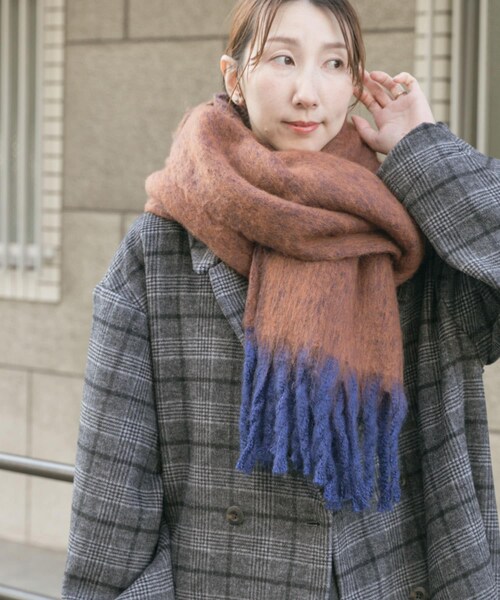 ITEMS URBANRESEARCH（アイテムズ アーバンリサーチ）の「ソフトブークレストール（マフラー・レディース・GRY/BRN/MNT・-）」の14枚目の写真