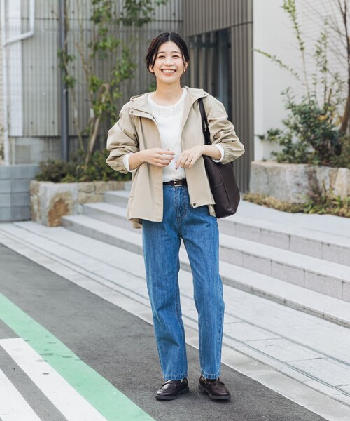 URBAN RESEARCH DOORS（アーバンリサーチドアーズ）の「撥水バックギャザーフードジャケット（テーラードジャケット・レディース・BEIGE/PINKBEIGE/NAVY・Free）」の20枚目の写真