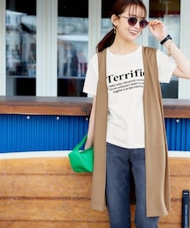 nissen | ジレセットアップ（薄手ジレ+ロゴTシャツ）(Tシャツ/カットソー)