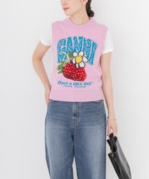 GANNI | GANNI　GRAPHIC WOOL VEST(ベスト)