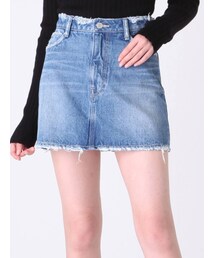 ダメージデニムミニスカート