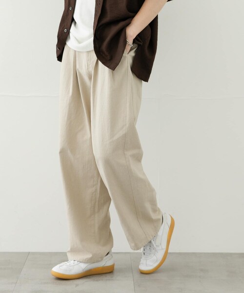 SENSE OF PLACE by URBAN RESEARCH（センスオブプレイスバイアーバンリサーチ）の「ドライタッチワイドパンツ（その他パンツ・メンズ・BLACK/GREIGE/GREEN・M/L）」の16枚目の写真