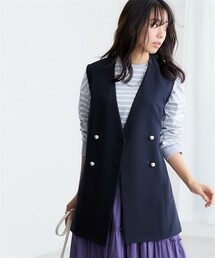 nissen | パール調ボタンジレ(ベスト)