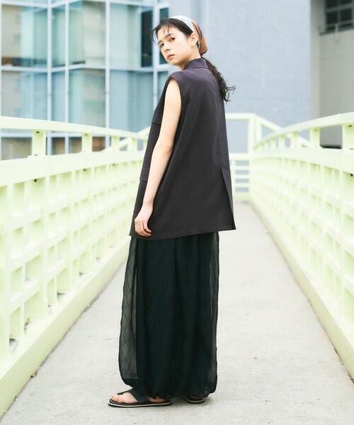 KBF（ケイビーエフ）の「ミリタリーシアーベスト（テーラードジャケット・レディース・D.BROWN/L.BEIGE/BISCUIT・one）」の10枚目の写真