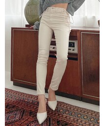 GYDA | M/Wサイドレースアップデザイン デニムパンツ(デニムパンツ)