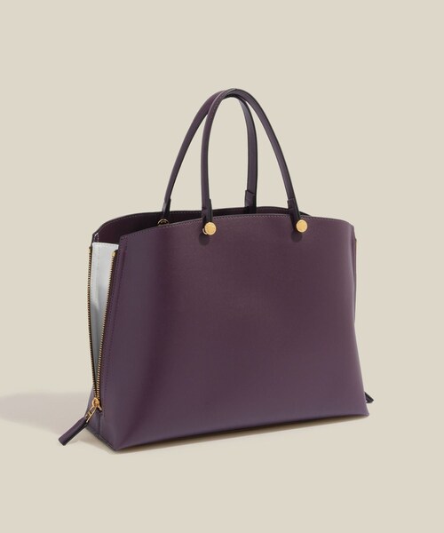 ROPE'（ロペ）の「【E'POR】Y BAG Medium【軽量】（トートバッグ・レディース・グレー/パープル・F）」の4枚目の写真