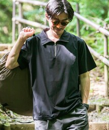 ITEMS URBANRESEARCH | シルキーナイロンハーフZIP多機能トップス(Tシャツ/カットソー)