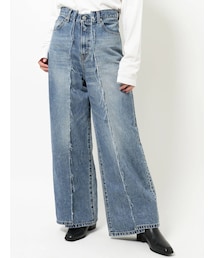 Ungrid | カットオフデザインルーズリメイクデニム(デニムパンツ)