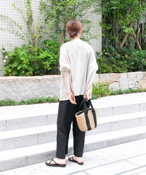 ITEMS URBANRESEARCH（アイテムズ アーバンリサーチ）の「シアーVネックニットカーディガン（カーディガン/ボレロ・レディース・GREGE/BLK/MNT/MOC・FREE）」の20枚目の写真