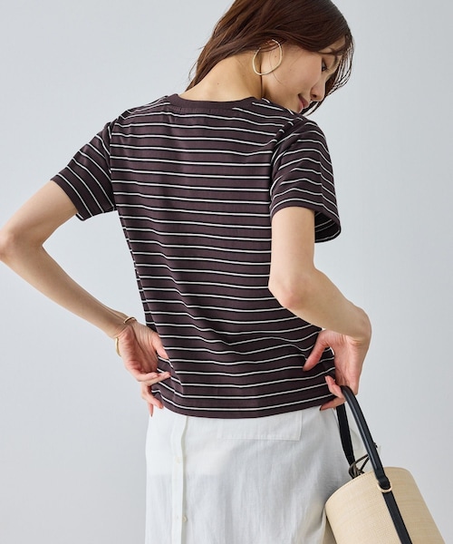 ROPE' PICNIC(ロペピクニック)の「【BEVERLYHILLS POLO CLUB・一部店舗限定】アイコン刺繍コンパクトTシャツ(Tシャツ/カットソー・レディース・チャコール/キナリ/ネイビー/オフホワイト・F/M)」の21枚目の写真