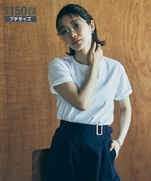 nissen | 小さいサイズ　毛玉になりにくいONにもOFFにも使えるキレイ見えTシャツ　低身長さん・小柄女性(Tシャツ/カットソー)