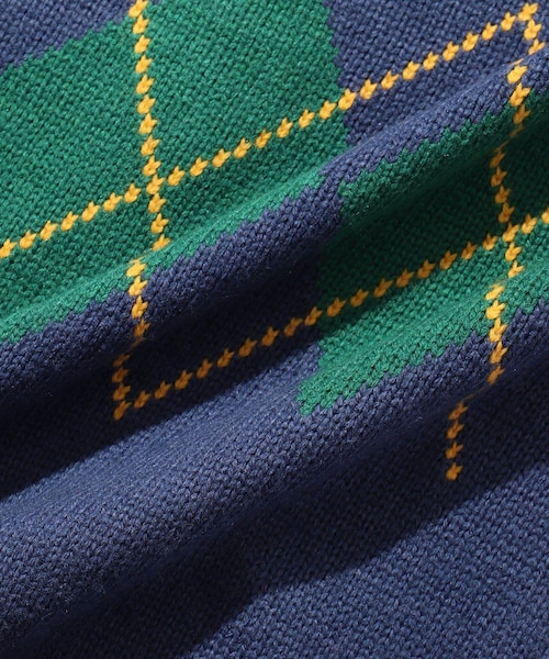 ADAM ET ROPE'(アダムエロペ)の「【RICE NINE TEN/ライス ナイン テン】ARGYLE CARDIGAN(カーディガン/ボレロ・メンズ・ダークグリーン/ネイビー/ワイン・1/2)」の20枚目の写真
