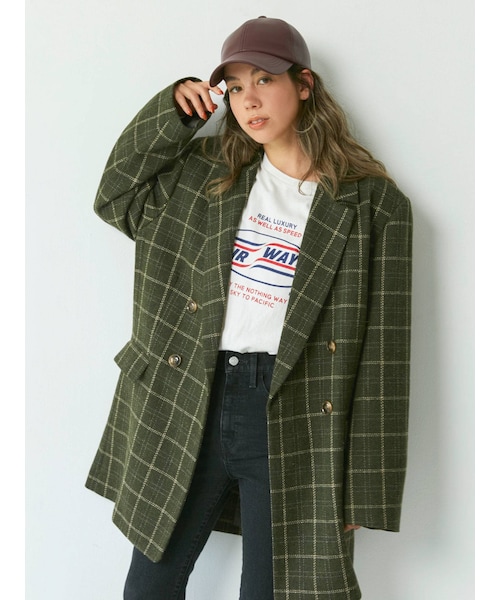 Ungrid（アングリッド）の「ルーズシルエットチェックジャケット（テーラードジャケット・レディース・ミックス・S/M）」の18枚目の写真