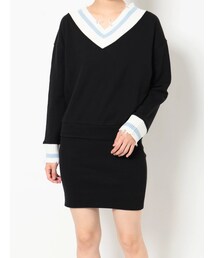 GYDA | Vネックグラインダードッキングスウェットワンピース(ワンピース)