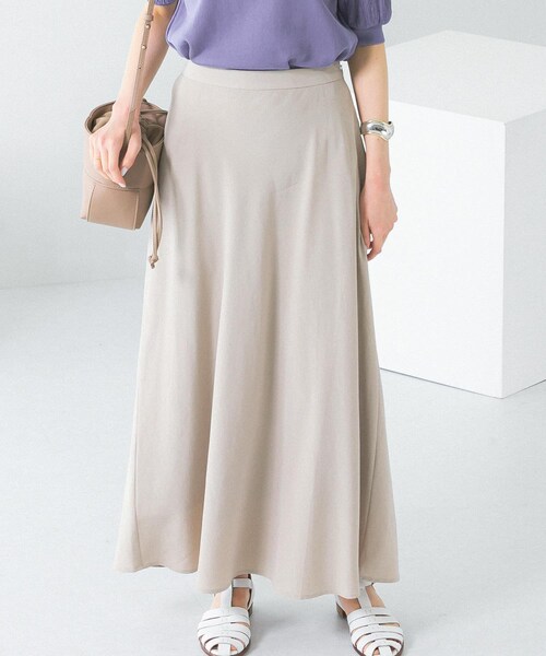 URBAN RESEARCH ROSSO（アーバンリサーチロッソ）の「リネンフレアーナロースカート（スカート・レディース・red/ivory/green/brown・36/38）」の6枚目の写真