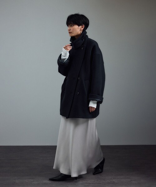 ADAM ET ROPE'(アダムエロペ)の「<追加>【WEB限定】MANTECOウールPコート(ピーコート・レディース・ブラウン/ベージュ系/ネイビー/オフホワイト・M/S)」の22枚目の写真