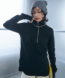 GEVS. | 大きいサイズハーフジップハイネックカットソーGEVS.(Tシャツ/カットソー)