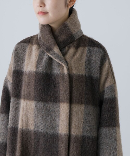 かぐれ（カグレ）の「Honnete　Shawl Collar Coat（テーラードジャケット・レディース・BrownCheck・one）」の12枚目の写真