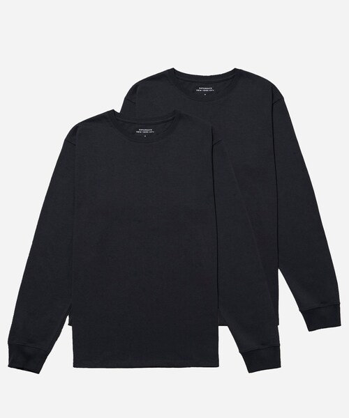 Saturdays NYC(サタデーズ ニューヨークシティ )の「Two Pack Standard Ls Tee(Tシャツ/カットソー・メンズ・ブラック/ホワイト・L/M/S/XL)」の15枚目の写真