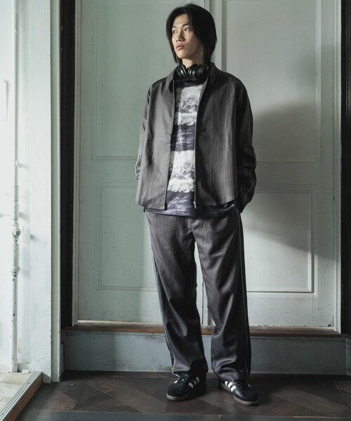 SENSE OF PLACE by URBAN RESEARCH（センスオブプレイスバイアーバンリサーチ）の「サイドラインピンストライプスラックス（その他パンツ・メンズ・CHARCOAL/KHAKI/ORANGE・M/L）」の14枚目の写真