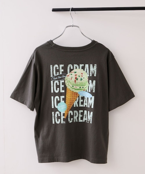 VIS(ビス)の「6/5(金)販売開始【サーティワン アイスクリーム×VIS】アソートプリントTシャツ(Tシャツ/カットソー・レディース・スミクロ/ホワイト系・F)」の5枚目の写真