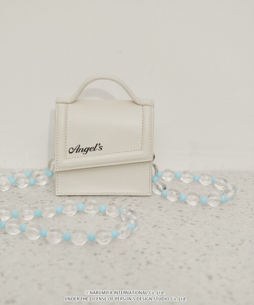ADAM ET ROPE'(アダムエロペ)の「【ANGEL BLUE×ADAM ET ROPE'】ボールチェーンミニバッグ(ショルダーバッグ・レディース・ホワイト/シルバー・F)」の22枚目の写真
