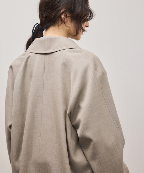 ADAM ET ROPE'(アダムエロペ)の「【サステナブル】バルマカーンマキシコート(ステンカラーコート・レディース・ベージュ・36/38)」の18枚目の写真