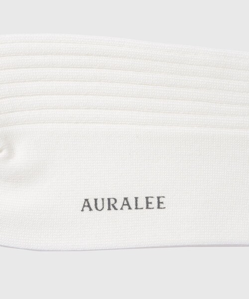ADAM ET ROPE'（アダムエロペ）の「【AURALEE/オーラリー】GIZA HIGH GAUGE SOCKS（ソックス/靴下・メンズ・ブラック/ホワイト/グリーン・F）」の6枚目の写真