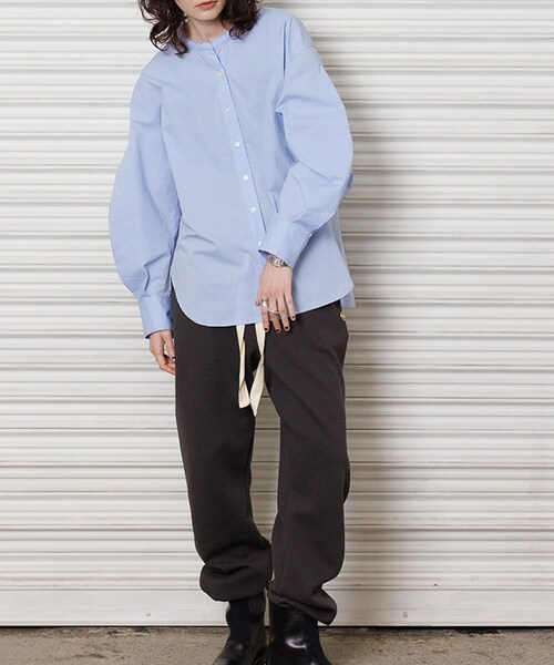 URBAN RESEARCH ROSSO（アーバンリサーチロッソ）の「YENN　PADDED COLLAR SHIRTS（シャツ/ブラウス・レディース・OWHITE/SAX・FREE）」の15枚目の写真