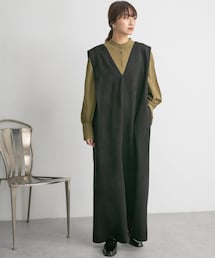KBF | ショルダータックスエードサロペット(サロペット/オーバーオール)