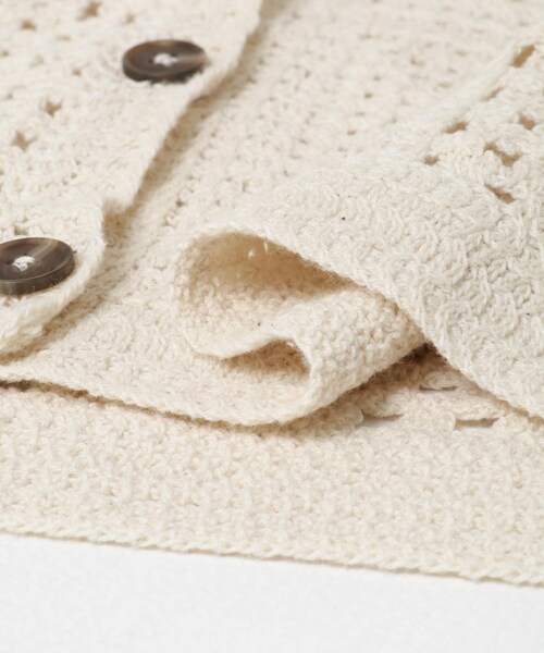 URBAN RESEARCH DOORS(アーバンリサーチドアーズ)の「『親子リンク』2WAYクロシェカーディガン(KIDS)(カーディガン/ボレロ・キッズ・NATURAL・120/135)」の12枚目の写真